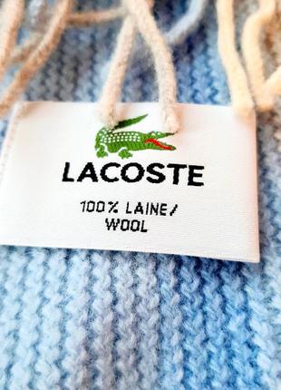 Шарф из натуральной шерсти  lacoste2 фото