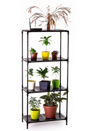 Подставка для цветов lima 60. трехэтажный (трехярусный) металлический напольный стеллаж для комнатных растений1 фото