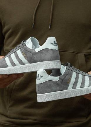 Adidas gazelle grey white ❤️ 36рр-45рр❤️кроссовки адедас мужские, мужские мужские, мужские кроссовки адедас газель серое5 фото