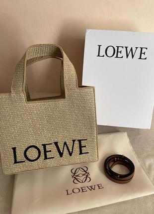 Сумка плетена з мішковини скандинавський стиль із написом у стилі loewe1 фото