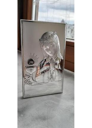 Икона мое первое причастие для девочки 15*9см