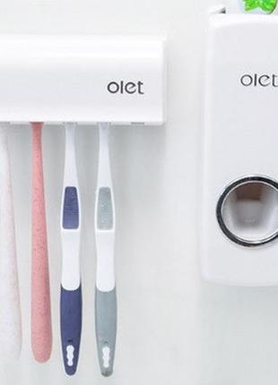 Дозатор зубной пасты olet с держателем для щеток.