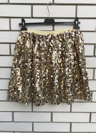 Новая юбка с золотыми пайетками, вечерняя john lewis4 фото