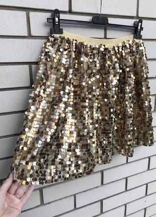 Новая юбка с золотыми пайетками, вечерняя john lewis5 фото