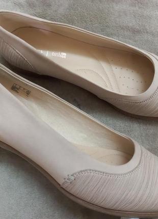 Туфли мокасины балетки фирменные кожа жен. 40р.clarks индии