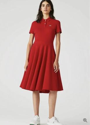 Lacoste платье красная оригинал бренд