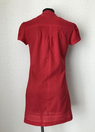 Тончишне літнє плаття — халат насиченого червоного кольору від oasis, розмір 10, укр 42-443 фото