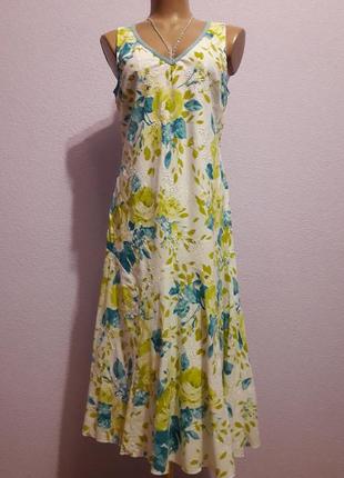 Шикарное платье в цветочный принт от per una. размер 48
