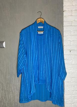 Комплект двойка асимметричная блуза и накидка очень большого размера батал nella martinetti6 фото