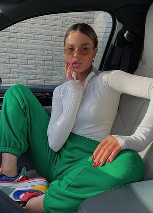 Базовый черный белый боди с воротником на молнии лонгслив с длинными рукавами