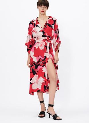 Zara красивое платье в стиле кимано s