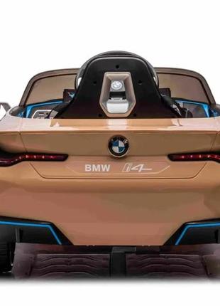 Дитячий електромобіль bmw i4 зі шкіряним сидінням, 4 мотори6 фото