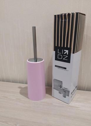 Ершик для унитаза пластиковый lidz с розовой колбой. туалетные ершики