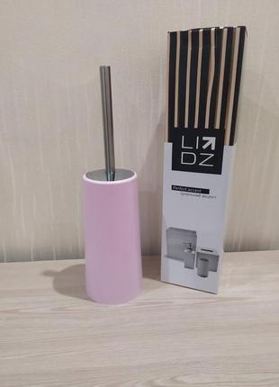 Ершик для унитаза пластиковый lidz с розовой колбой. туалетные ершики