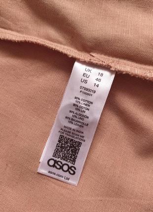 Юбка на пуговицах лён коттон, asos, льняная, миди, колокол, а-силуэт, трапеция8 фото