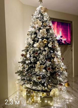 Ялинка лита ковалівська засніжена 150 см штучна від виробника siga group сертифікована 1.5