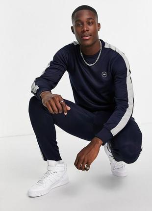 Спортивний костюм jack  & jones / core sweats tracksuit with side stripe in navy / м