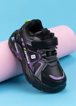 Кросівки для дівчаток x022-5-3 чорні стильні