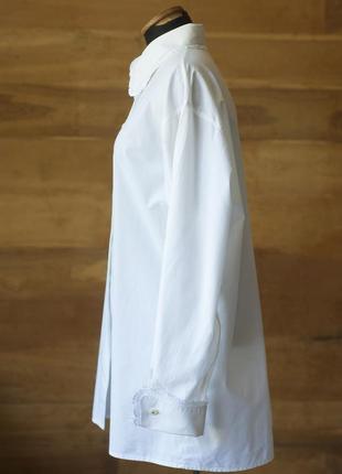 Белая винтажная блузка оверсайз женская solange mondor, размер l3 фото