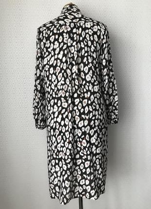 Эффектное платье рубашка анималистическицй принт от zara, размер м (s-l)6 фото
