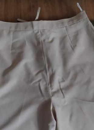 Шикарные брюки бежевые кюлоты палаццо клеш8 фото