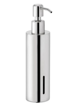 Дозатор для жидкого мыла из латуни хром 250 мл qt круглый дозаторы для жидкого мыла4 фото