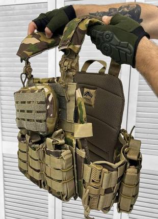 Тактична плитоноска з двома точками швидкого скидання multicam asdag