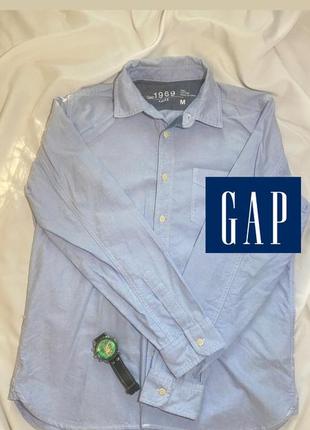 Голубая синяя классическая рубашка