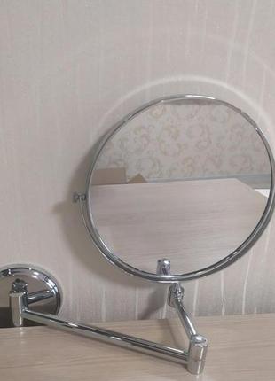 Косметичне дзеркало на стіну кругле lidz поворотне2 фото