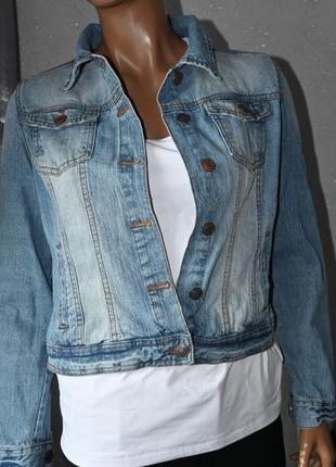 Куртка джинсовая голубая на пуговицах фирмы denim go.3 фото