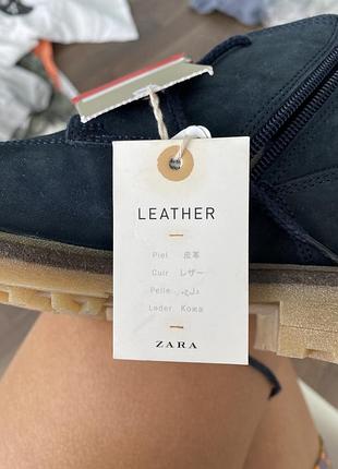 Кожаные ботинки zara 38