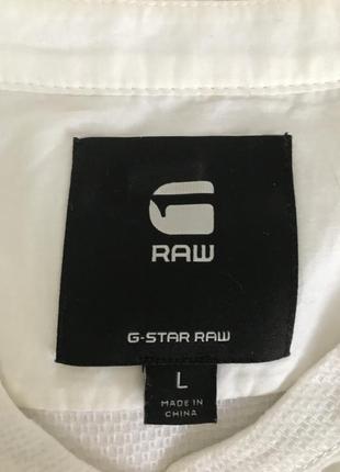 Стильная белая рубашка / блуза без рукавов от дорогого g-star raw, размер l4 фото