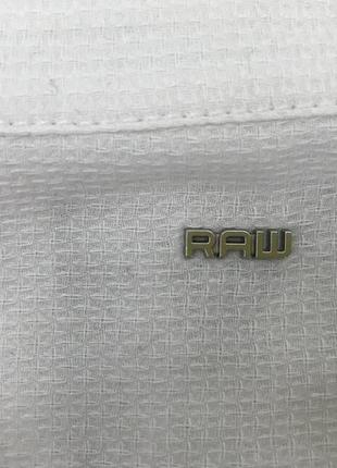 Стильная белая рубашка / блуза без рукавов от дорогого g-star raw, размер l8 фото