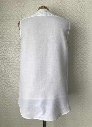 Стильная белая рубашка / блуза без рукавов от дорогого g-star raw, размер l3 фото