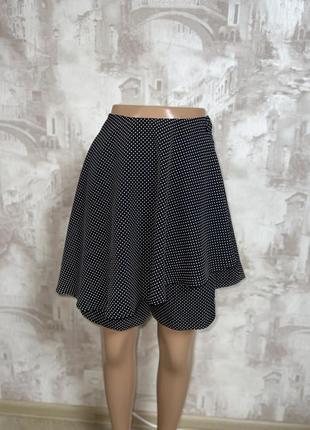 Винтажная юбка-шорты в горошек(032)2 фото