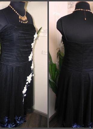 Шикарное нарядное черное платье9 фото