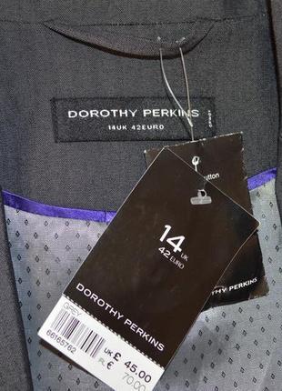 Брендовый серый пиджак жакет блейзер с карманами dorothy perkins вьетнам вискоза этикетка4 фото