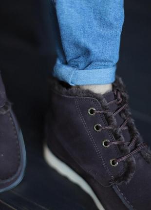 Шикарные зимние мужские ботинки ugg neumel в коричневом цвете /осень/зима/весна😍4 фото