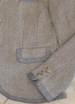 Брендовый пиджак жакет блейзер с карманами joules шерсть акрил этикетка7 фото