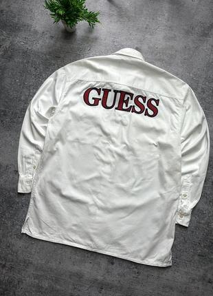 Мужская рубашка vintage guess overshirt logo shirt1 фото