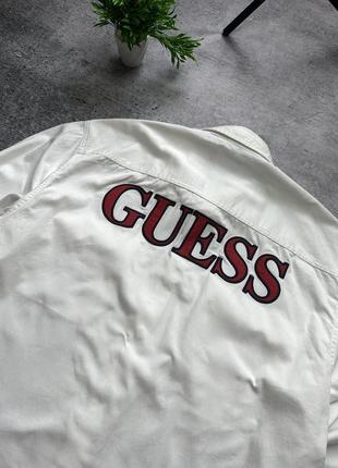 Мужская рубашка vintage guess overshirt logo shirt6 фото