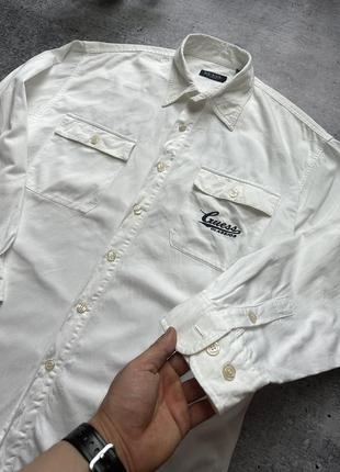 Мужская рубашка vintage guess overshirt logo shirt5 фото