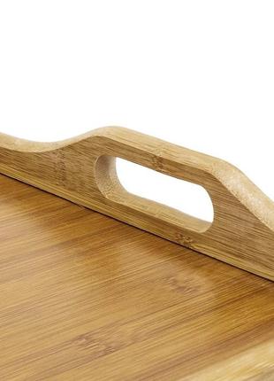 Бамбуковий піднос/ столик для завтра2 фото