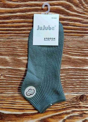 Женские короткие носки "jujube" - хаки. premium