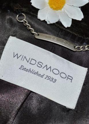 Шоколадное шерстяное демисезонное пальто с меховым воротником windsmoor румыния кашемир2 фото