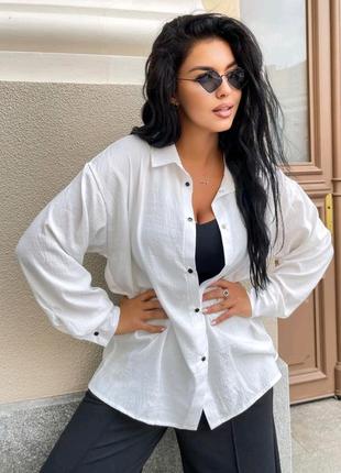 Рубашка белая 🩵💛 60 58 56 54 р 52 50 48 46 44 42 большие размеры батал женский женская сорочка белый шовк креп