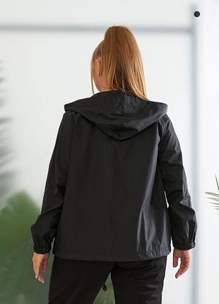 Женская ветровка куртка короткая с капюшоном все размеры с 42 до 60 размера8 фото