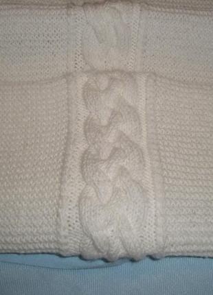 Комплект "аляска" ручной работы  (шапка с помпоном, шарф-хомут и варежки)6 фото