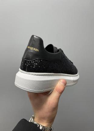 Женские кроссовки  alexander mcqueen glitter black9 фото