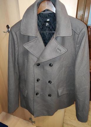Короткое мужское пальто - бушлат h&m1 фото